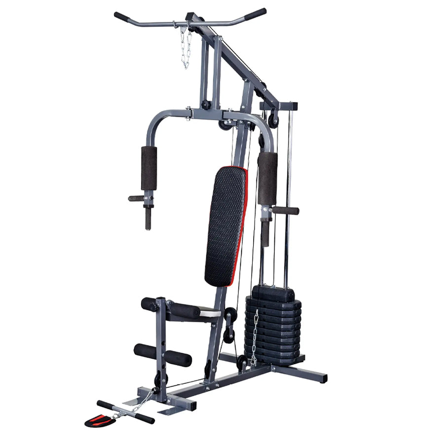 Essential Multi Gym Machine with 45kg/66kg Weight Stack - Complete Home Workout System for Full Body Strength Training - Compact Fitness Station with Multiple Exercise Functions - Professional Grade