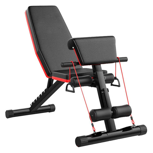7-Position Adjustable Foldable Weight Bench - Heavy-Duty 320KG Capacity - Quick Folding Design with Automatic Locking - Ergonomic Comfort Padding - Multi-Angle Incline Decline Flat Positions for Home
