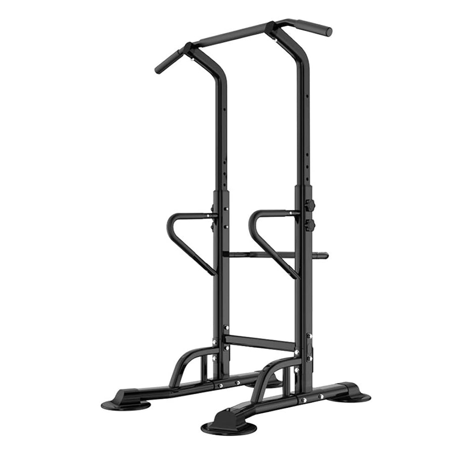 Pull-Up & Dip Station Power Tower – Adjustable Height Multi-Function Workout Stand with Bold Steel Frame for Full Body Strength Training at Home Gym