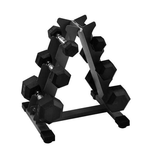 Heavy-Duty Dumbbell Storage Rack - Multi-Tier Options for 3, 4, 5 & 6 Pairs - Steel Weight Organizer Stand for Home Gym, Commercial Fitness Studios - Space-Saving Exercise Equipment Storage Solution