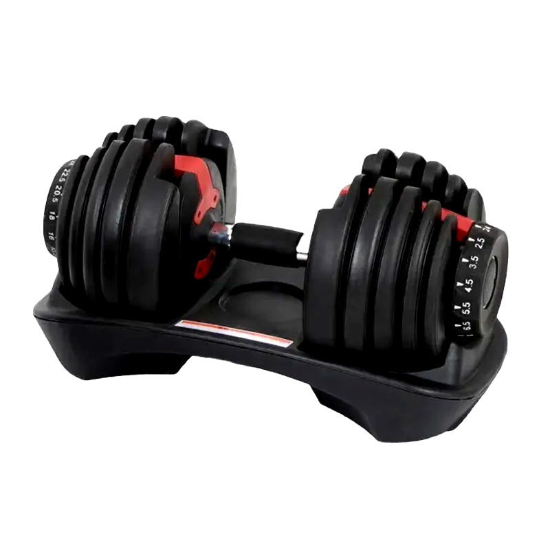 40kg Premium Adjustable Dumbbell Set 17-in-1 Quick Dial Weight Selection System - Home Gym Weights with Non-Slip Handle for Strength Training - Space-Saving Design for All Fitness Levels
