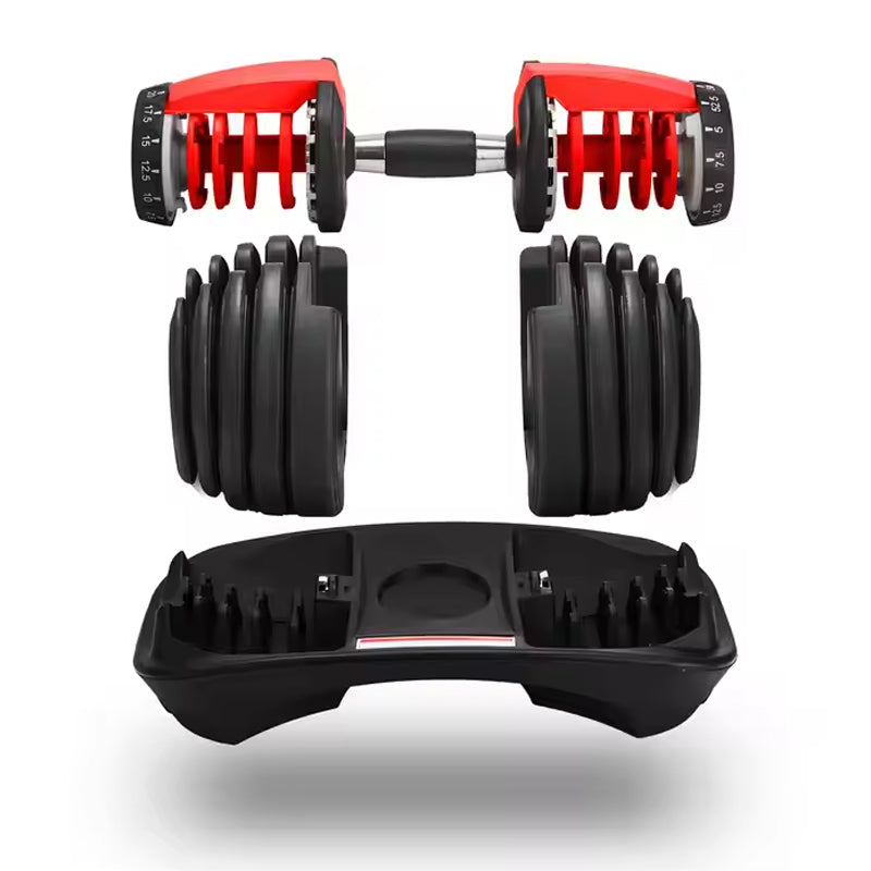 24kg Adjustable Dumbbell 15-in-1 Smart Weight System with Quick Dial Technology - Space-Saving Home Gym Equipment for Complete Strength Training - Multiple Weight Settings from to 24kg - Non-Slip