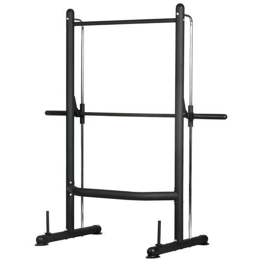 Smith Machine Squat Rack with Pull-Up Bar - Adjustable Home Gym Strength Station for Professional Workouts - 550 LBS Weight Capacity - Premium Steel Construction - Complete Training Solution