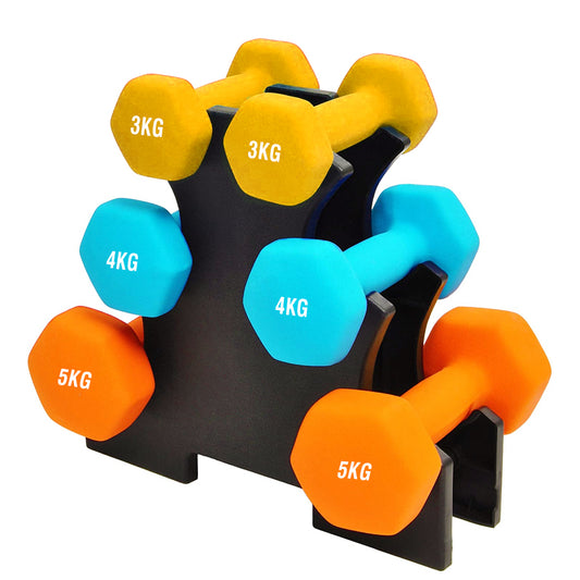 Premium 3 or 5-Tier Neoprene Dumbbell Tree Rack Stand - Heavy-Duty Home Gym Weight Storage Solution - Compact Space-Saving Design - Perfect for Neoprene & Vinyl Dumbbells - Sturdy Steel Construction