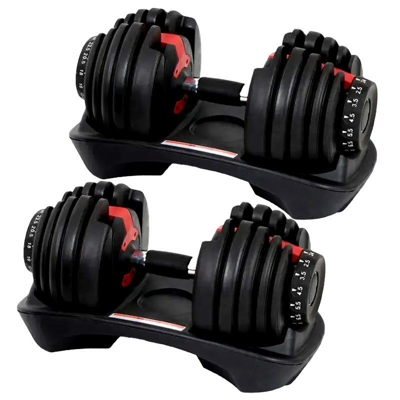 40kg Premium Adjustable Dumbbell Set 17-in-1 Quick Dial Weight Selection System - Home Gym Weights with Non-Slip Handle for Strength Training - Space-Saving Design for All Fitness Levels