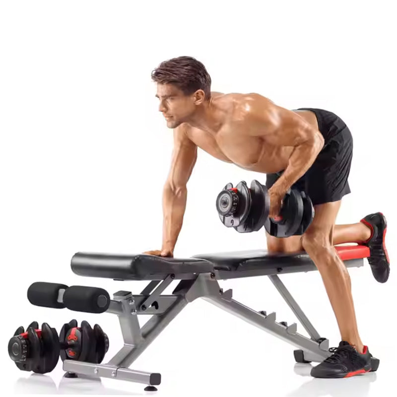 24kg Adjustable Dumbbell 15-in-1 Smart Weight System with Quick Dial Technology - Space-Saving Home Gym Equipment for Complete Strength Training - Multiple Weight Settings from to 24kg - Non-Slip