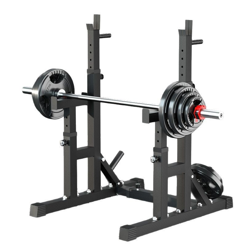 Heavy-Duty Adjustable Squat and Bench Press Rack - Professional Weight Training Stand with 400kg Capacity - Multi-Function Strength Equipment with Dip Handles for Home and Commercial Gyms - Premium