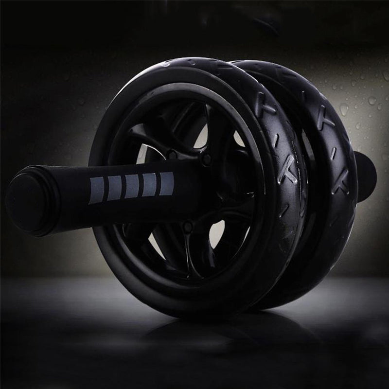 Premium Double-Wheel Ab Roller with Knee Pad - Core Training Exercise Wheel with Rebound Design - Adjustable Elastic Resistance Band - Silent Non-Slip Wheels - Ergonomic Handles - Home Gym Equipment