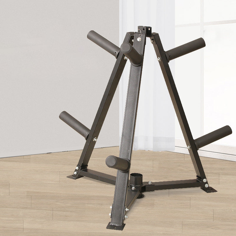 Heavy-Duty Vertical Weight Disc & Dumbbell Rack - 300kg Capacity Storage Stand - Space-Saving Organiser for Home Gym - 6 Fasten Clamps for 5cm Plates and Dumbbells - Compact Exercise Equipment