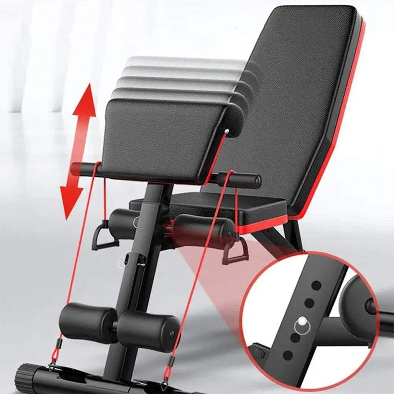 7-Position Adjustable Foldable Weight Bench - Heavy-Duty 320KG Capacity - Quick Folding Design with Automatic Locking - Ergonomic Comfort Padding - Multi-Angle Incline Decline Flat Positions for Home