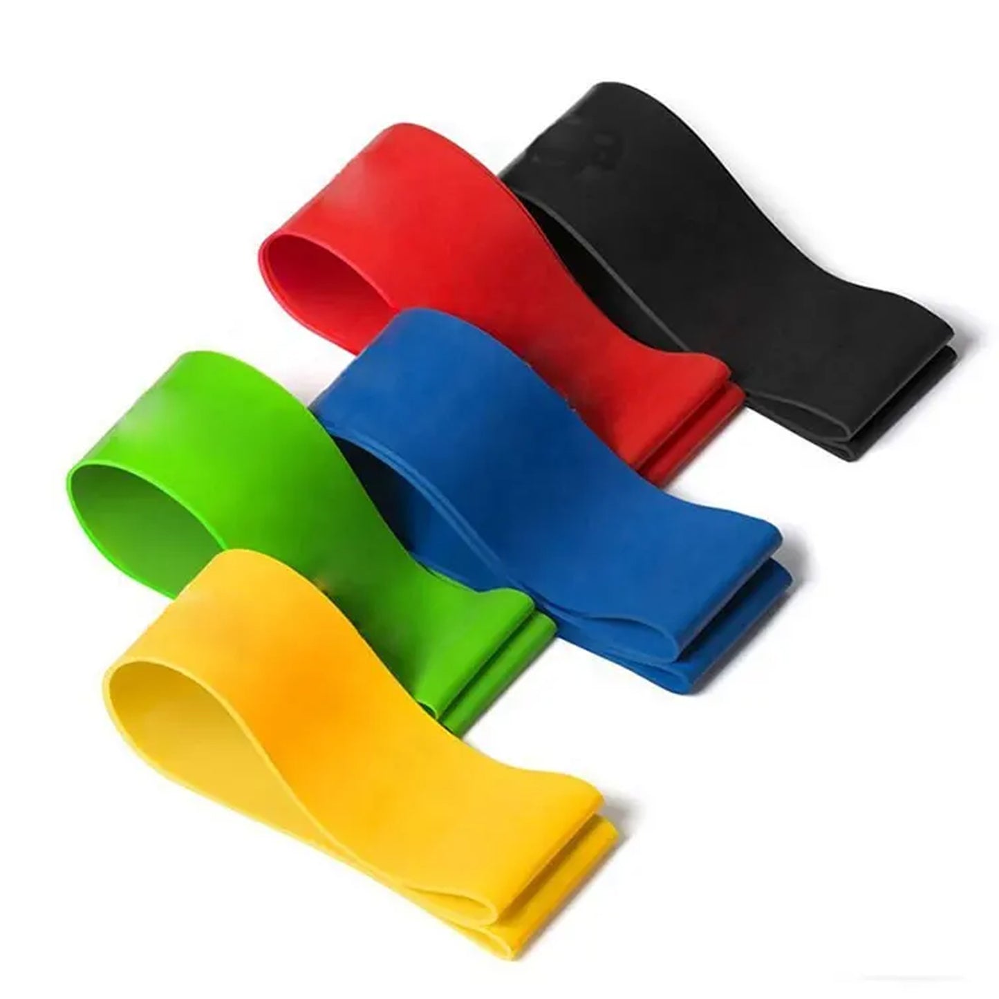 Premium Resistance Band Light Set - Complete 5 Level System for Strength Training, Stretching & Yoga - Natural Latex Loop Bands with Carrying Case - Portable Home Workout Equipment for All Fitness