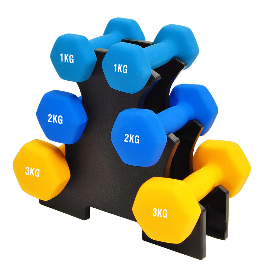 Premium 3 or 5-Tier Neoprene Dumbbell Tree Rack Stand - Heavy-Duty Home Gym Weight Storage Solution - Compact Space-Saving Design - Perfect for Neoprene & Vinyl Dumbbells - Sturdy Steel Construction