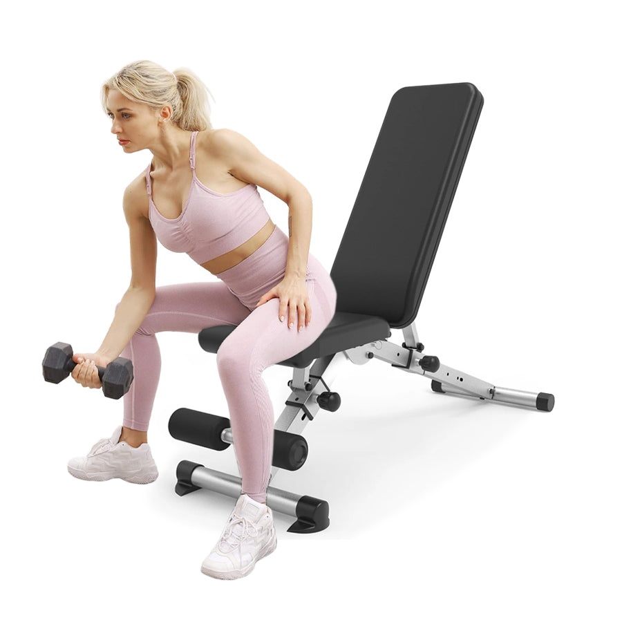 Commercial-Grade Adjustable Weight Bench – 6 Position Incline, Flat & Decline Training Station with Dip Handles & 500kg Capacity for Home Gym Strength Workouts