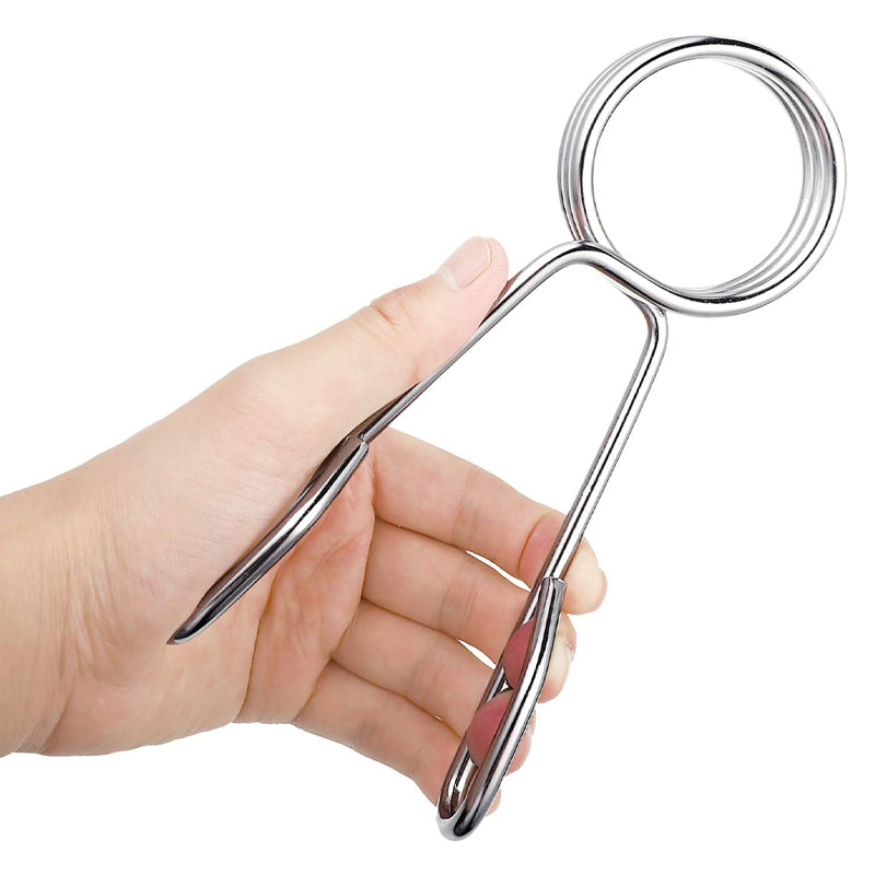 Olympic 2" Spring Collars - Solid Chrome-Finished Barbell Dumbbell Clips for 50mm Weight Bars - Tight Grip Fit Clamps Engineered for Weightlifting Powerlifting Strength Training