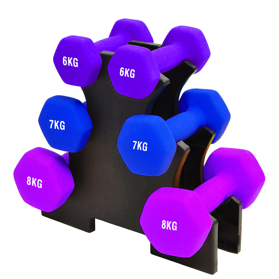 Premium 3 or 5-Tier Neoprene Dumbbell Tree Rack Stand - Heavy-Duty Home Gym Weight Storage Solution - Compact Space-Saving Design - Perfect for Neoprene & Vinyl Dumbbells - Sturdy Steel Construction