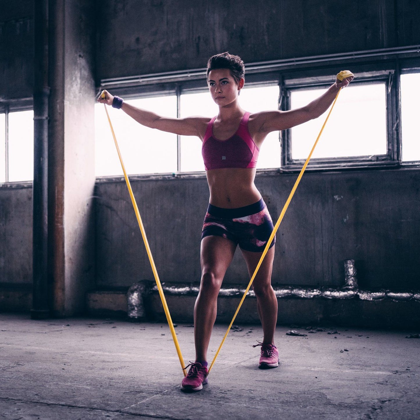 Premium Resistance Band Light Set - Complete 5 Level System for Strength Training, Stretching & Yoga - Natural Latex Loop Bands with Carrying Case - Portable Home Workout Equipment for All Fitness