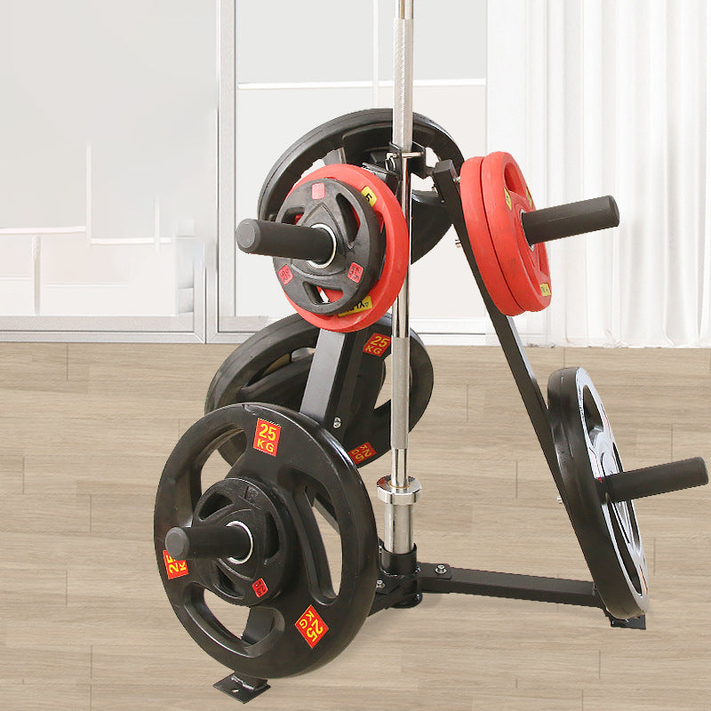 Heavy-Duty Vertical Weight Disc & Dumbbell Rack - 300kg Capacity Storage Stand - Space-Saving Organiser for Home Gym - 6 Fasten Clamps for 5cm Plates and Dumbbells - Compact Exercise Equipment