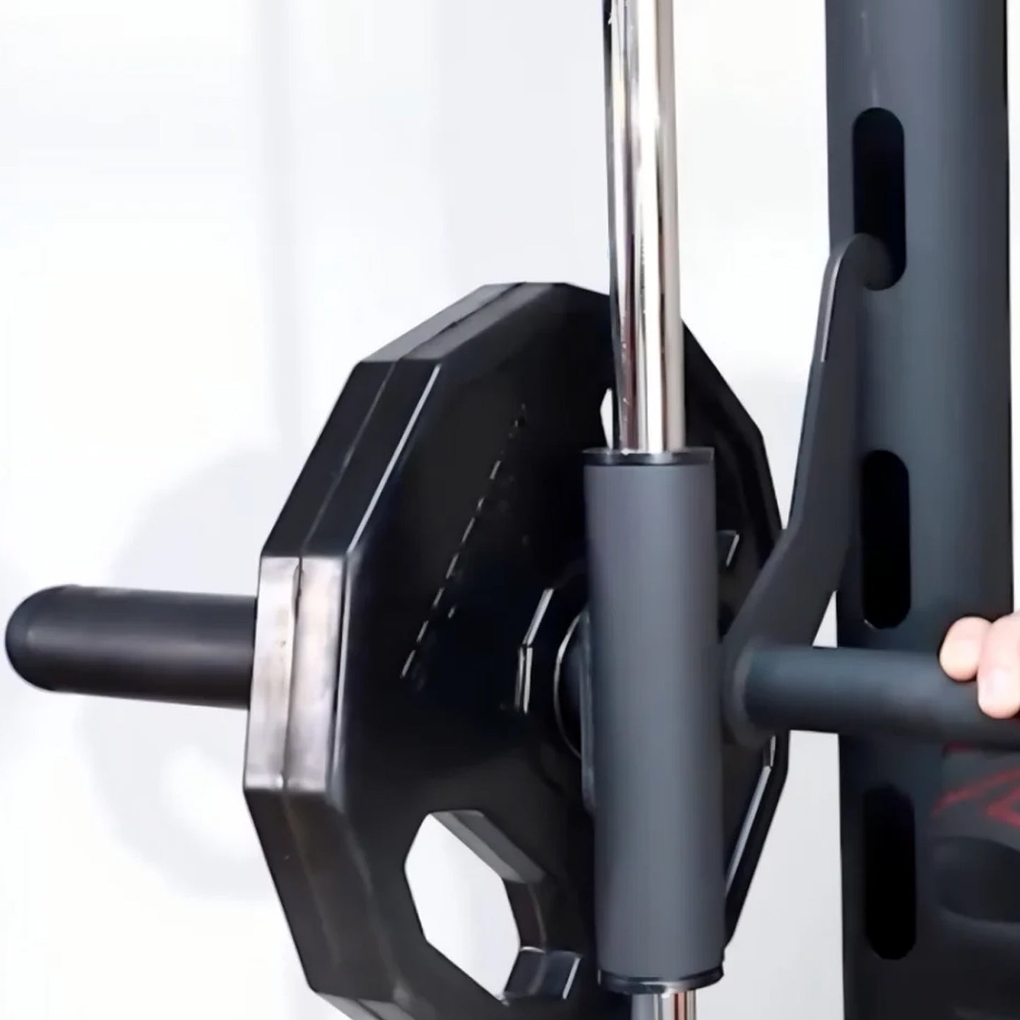Smith Machine Squat Rack with Pull-Up Bar - Adjustable Home Gym Strength Station for Professional Workouts - 550 LBS Weight Capacity - Premium Steel Construction - Complete Training Solution