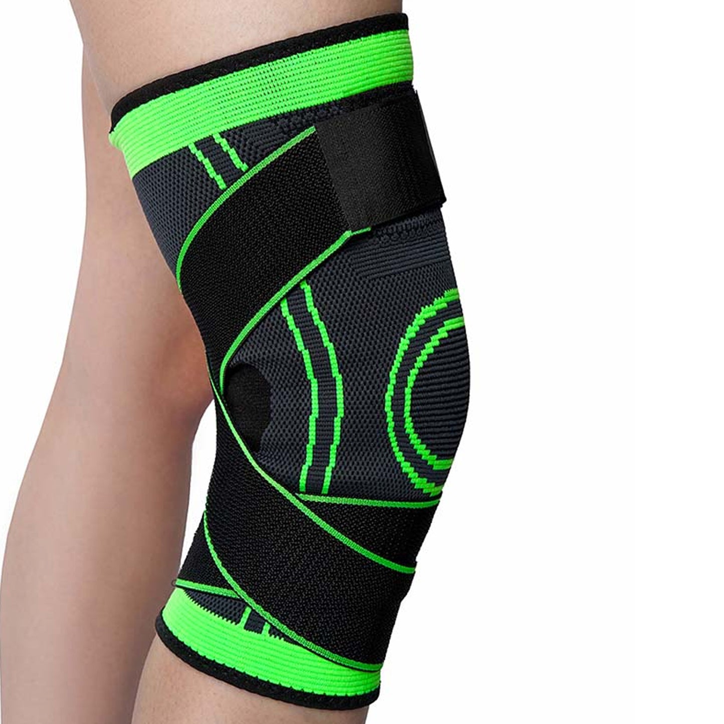 Premium Adjustable Knee Support with Strap for Men & Women - Medical Grade Compression Sleeve for Arthritis, ACL, Meniscus Tear, Joint Pain Relief - Breathable Knee Brace for Running, Weightlifting,