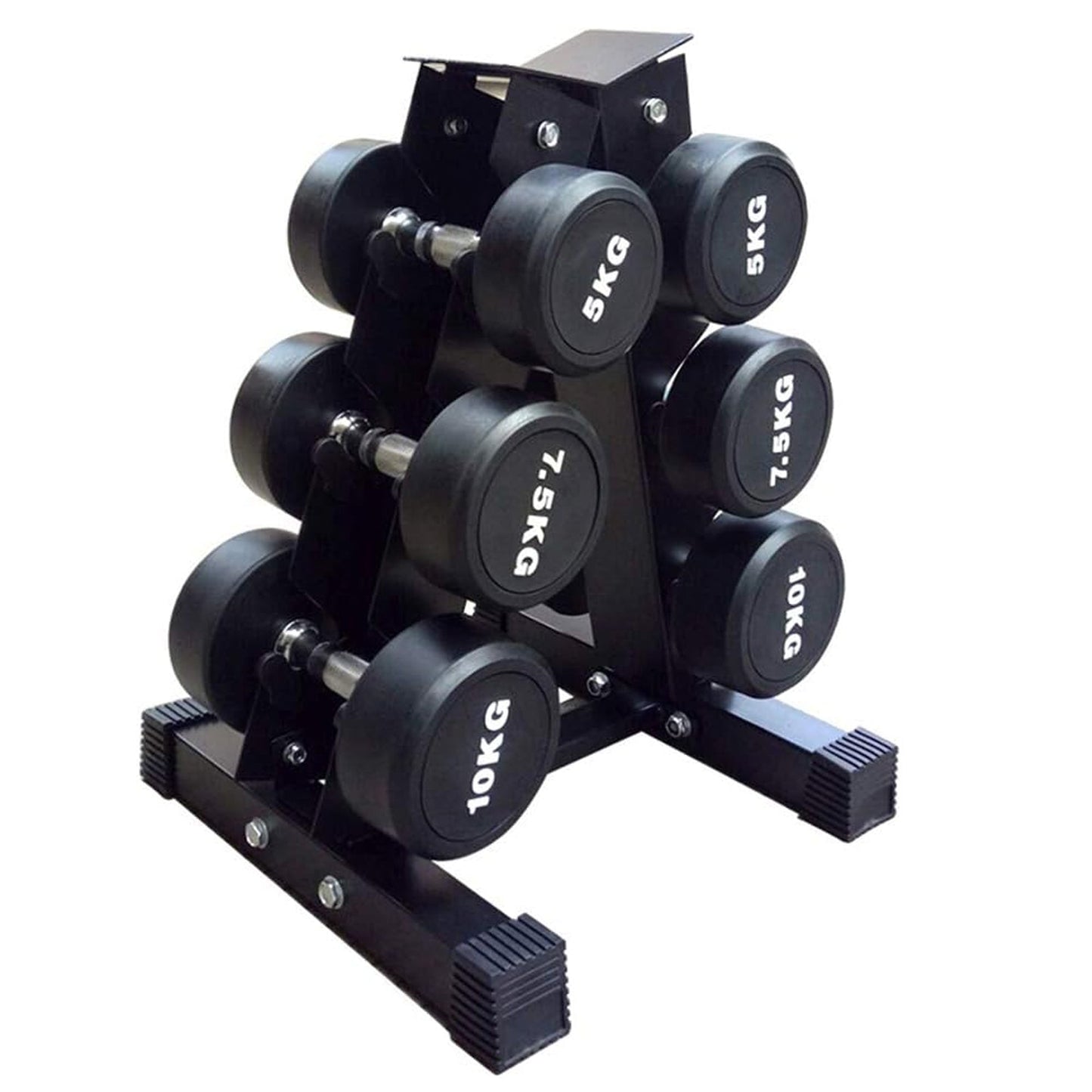 Heavy-Duty Dumbbell Storage Rack - Multi-Tier Options for 3, 4, 5 & 6 Pairs - Steel Weight Organizer Stand for Home Gym, Commercial Fitness Studios - Space-Saving Exercise Equipment Storage Solution