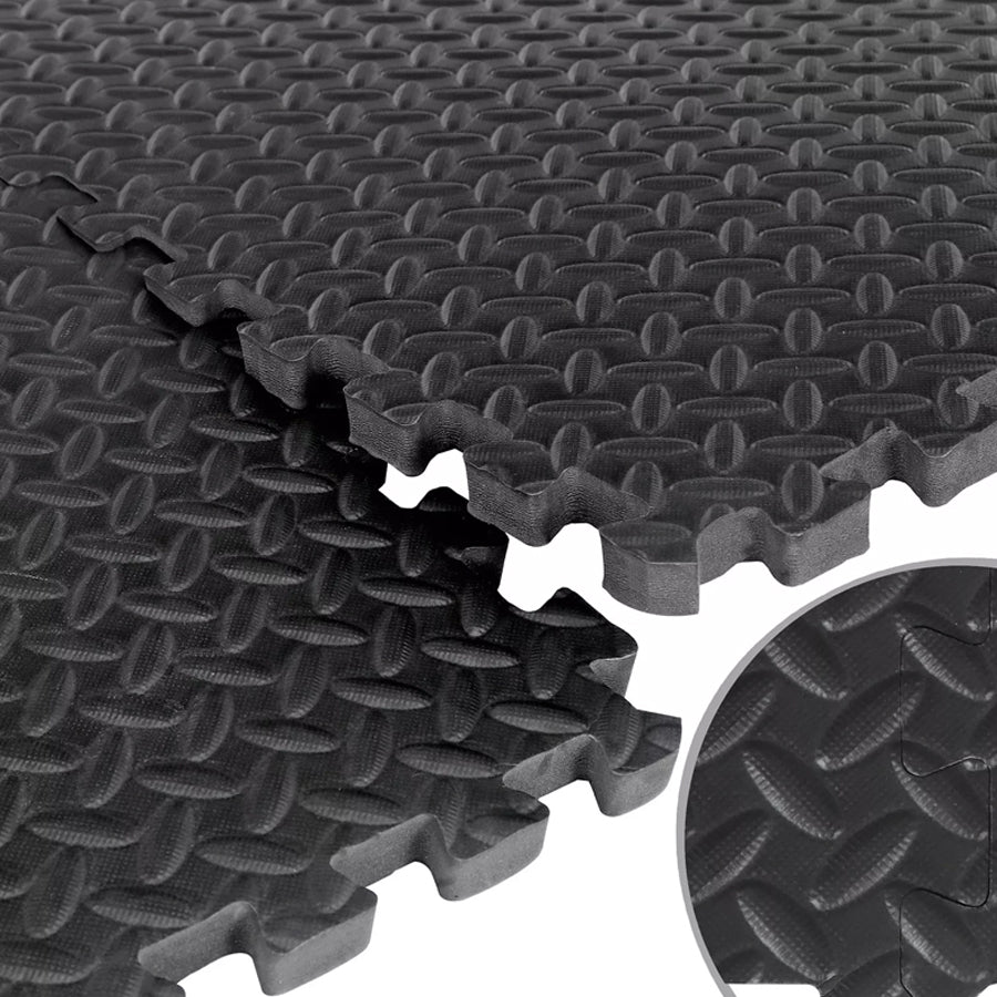 Premium 10mm EVA Foam Interlocking Puzzle Exercise Mats - Protective Home Gym Flooring - Non-Slip Rubber Surface Tiles for Workouts - Customisable High-Density Gym Floor Mats for Weightlifting
