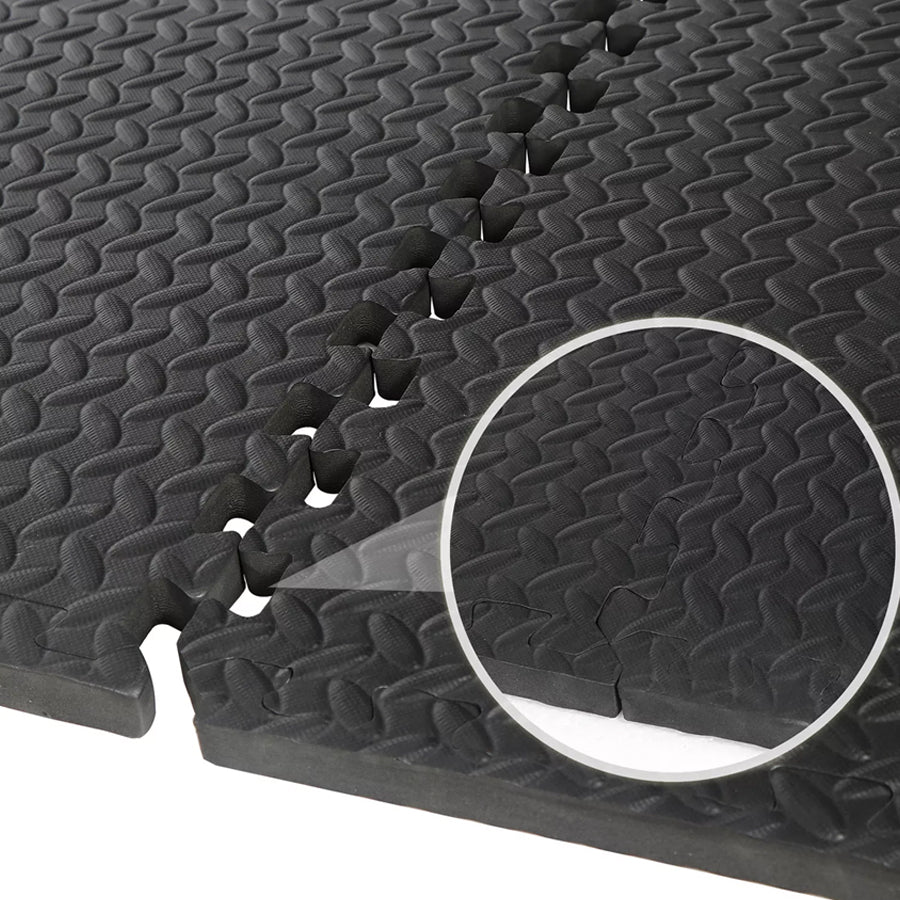 Premium 10mm EVA Foam Interlocking Puzzle Exercise Mats - Protective Home Gym Flooring - Non-Slip Rubber Surface Tiles for Workouts - Customisable High-Density Gym Floor Mats for Weightlifting