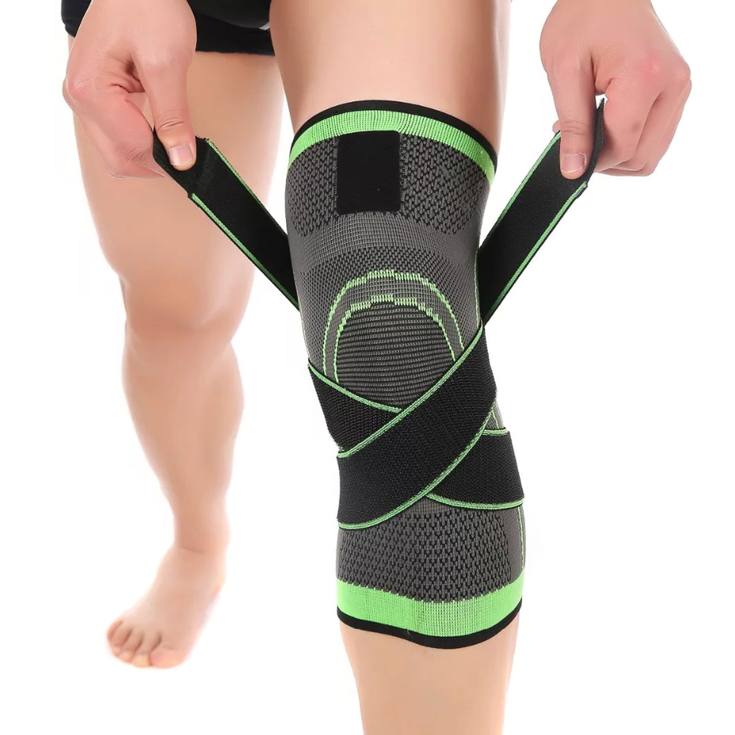 Premium Adjustable Knee Support with Strap for Men & Women - Medical Grade Compression Sleeve for Arthritis, ACL, Meniscus Tear, Joint Pain Relief - Breathable Knee Brace for Running, Weightlifting,