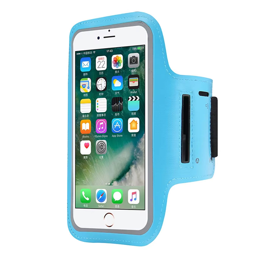 Premium Sports Armband Phone Holder - Adjustable Running Exercise Arm Band with Card Slot - Water Resistant Cell Phone Case for iPhone 16 Pro, Samsung Galaxy - Secure & Touchscreen Compatible