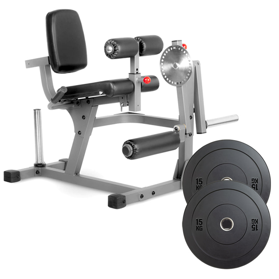 Pro-Grade Leg Extension & Curl Machine - Adjustable Dual Function Home Gym Equipment for Complete Quadriceps and Hamstring Development - Heavy-Duty Steel Frame with Cushioned Padding - Compact Design
