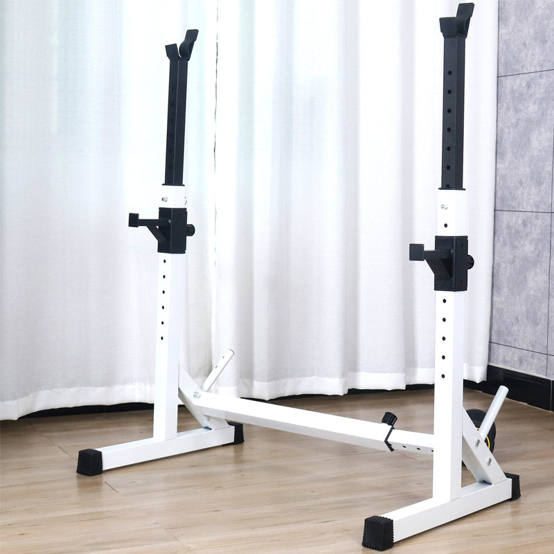 Heavy-Duty Adjustable Squat and Bench Press Rack - Professional Weight Training Stand with 400kg Capacity - Multi-Function Strength Equipment with Dip Handles for Home and Commercial Gyms - Premium