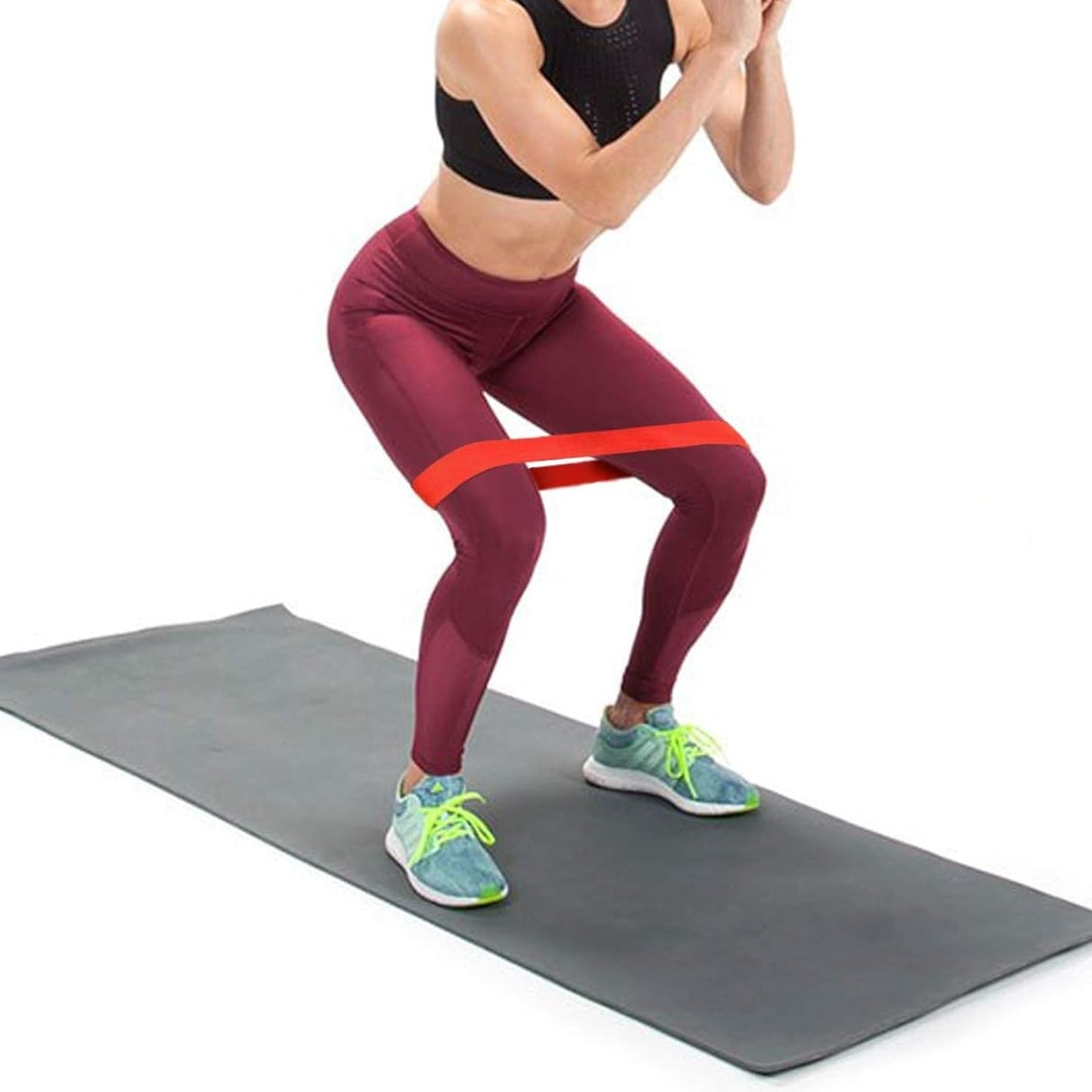 Premium Resistance Band Light Set - Complete 5 Level System for Strength Training, Stretching & Yoga - Natural Latex Loop Bands with Carrying Case - Portable Home Workout Equipment for All Fitness