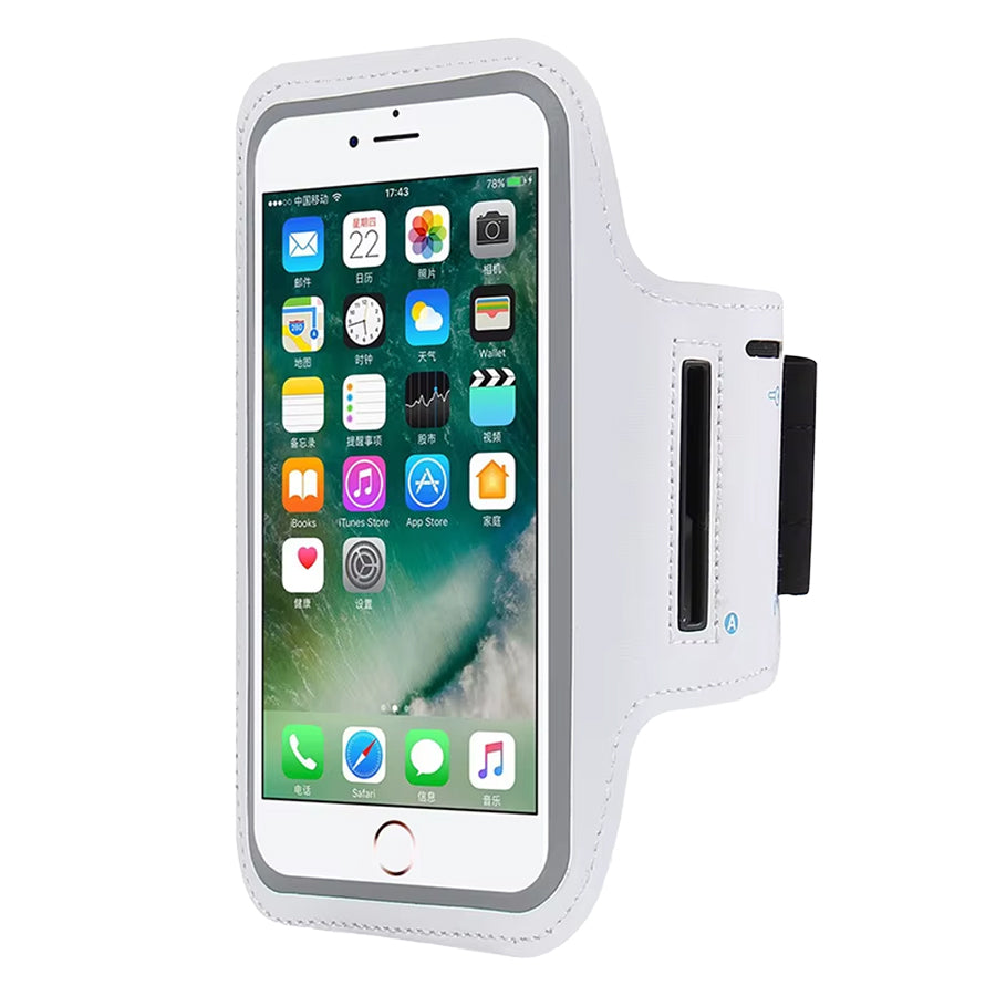 Premium Sports Armband Phone Holder - Adjustable Running Exercise Arm Band with Card Slot - Water Resistant Cell Phone Case for iPhone 16 Pro, Samsung Galaxy - Secure & Touchscreen Compatible