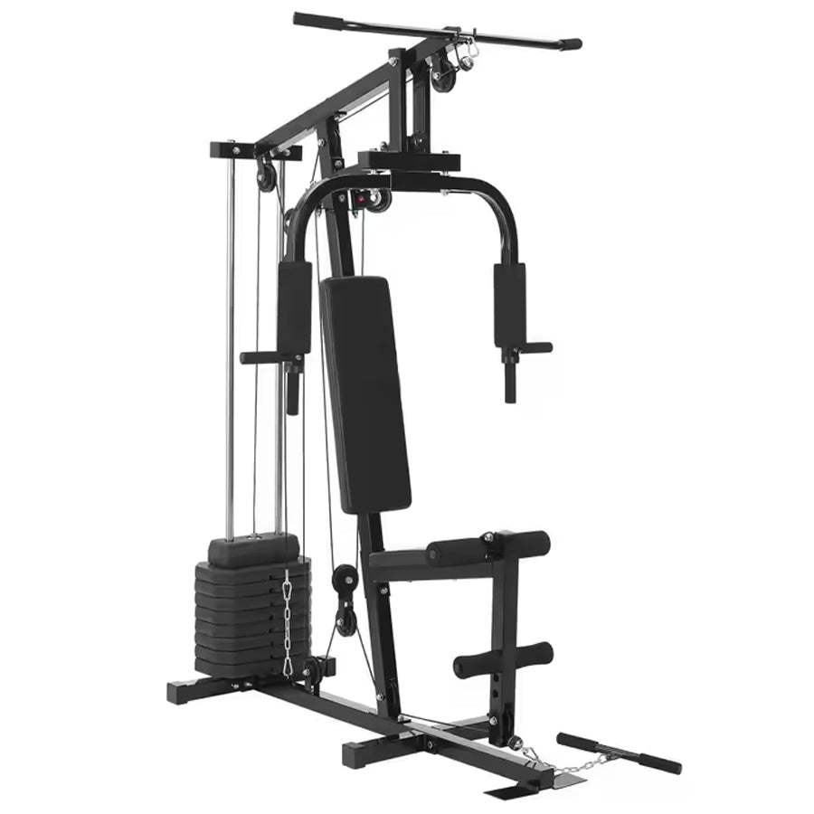 Essential Multi Gym Machine with 45kg/66kg Weight Stack - Complete Home Workout System for Full Body Strength Training - Compact Fitness Station with Multiple Exercise Functions - Professional Grade