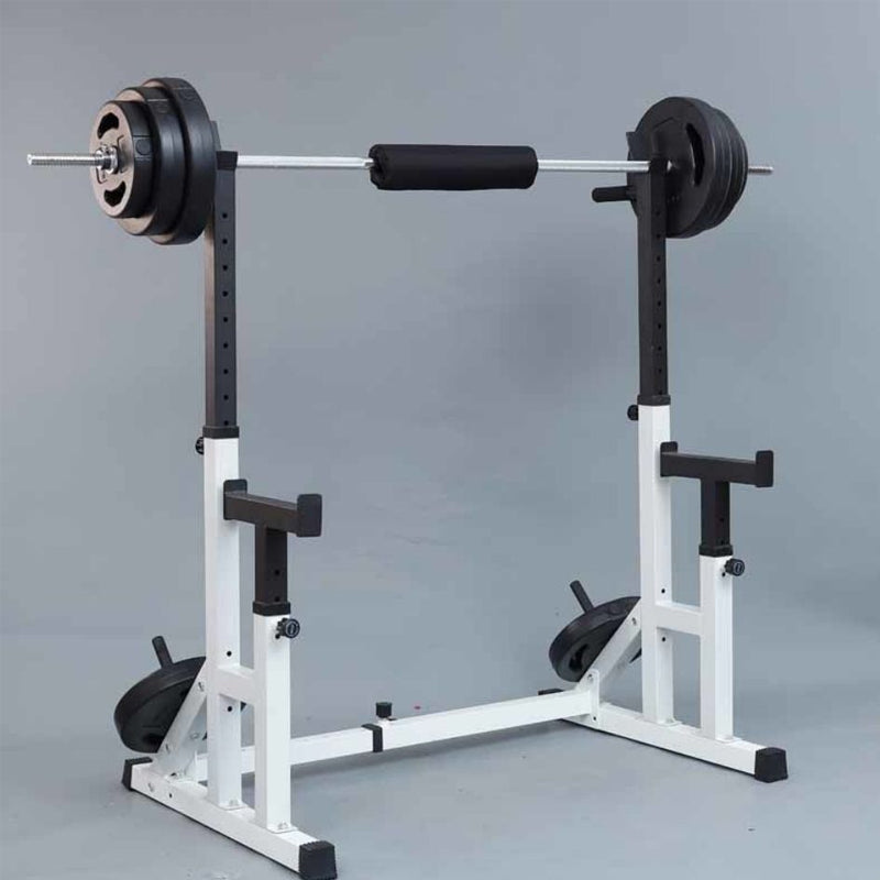 Heavy-Duty Adjustable Squat and Bench Press Rack - Professional Weight Training Stand with 400kg Capacity - Multi-Function Strength Equipment with Dip Handles for Home and Commercial Gyms - Premium
