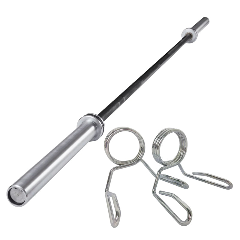 Premium Olympic 2" Barbell - Professional Strength Training Bar - Multi-Length Options (4ft, 5ft, 6ft, 7ft) - High Capacity Steel Construction - Complete with Spring Collars - Perfect for Home Gym