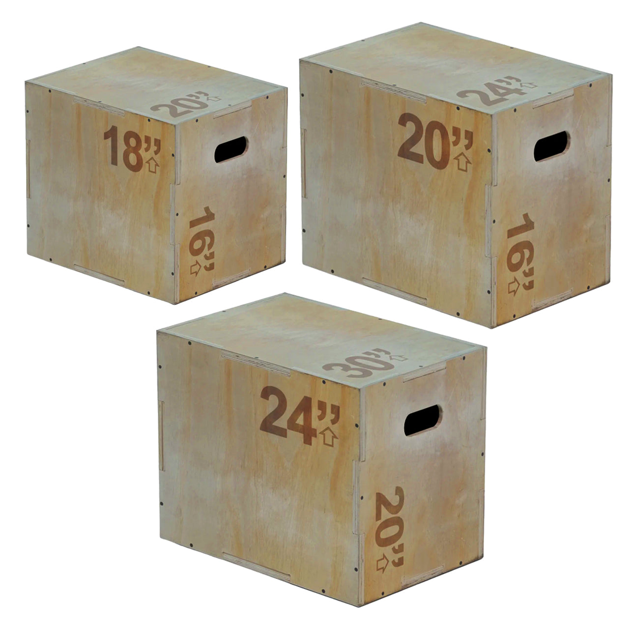 Professional 3-in-1 Wooden Plyometric Jump Box - Multi-Height Training Platform for Box Jumps, Step Ups and Strength Training - Versatile Fitness Equipment for Home and Commercial Gyms