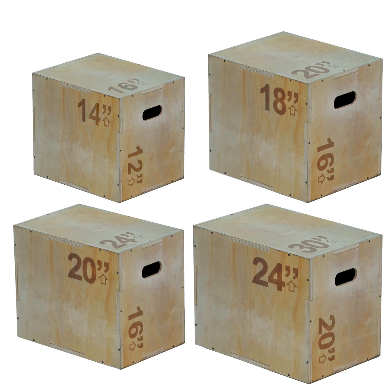 Professional 3-in-1 Wooden Plyometric Jump Box - Multi-Height Training Platform for Box Jumps, Step Ups and Strength Training - Versatile Fitness Equipment for Home and Commercial Gyms