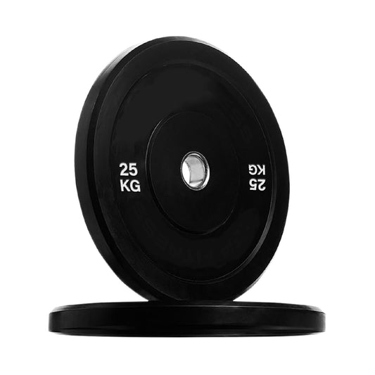 Premium Olympic Bumper Plates - Professional Grade Rubber Coated Weight Discs with 2-Inch Stainless Steel Insert - Color-Coded Designs Available in Singles Pairs & Sets - Multiple Weights for