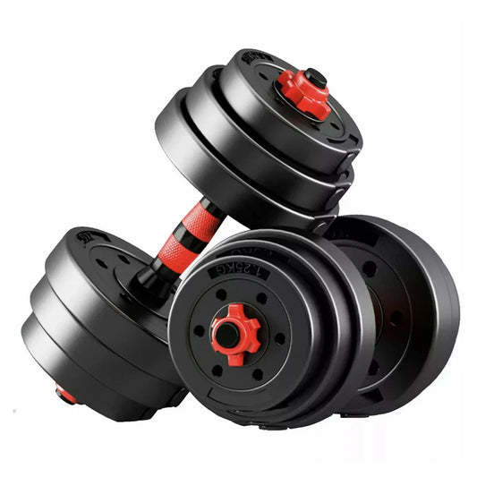 Adjustable Dumbbell & Barbell Set on a white background