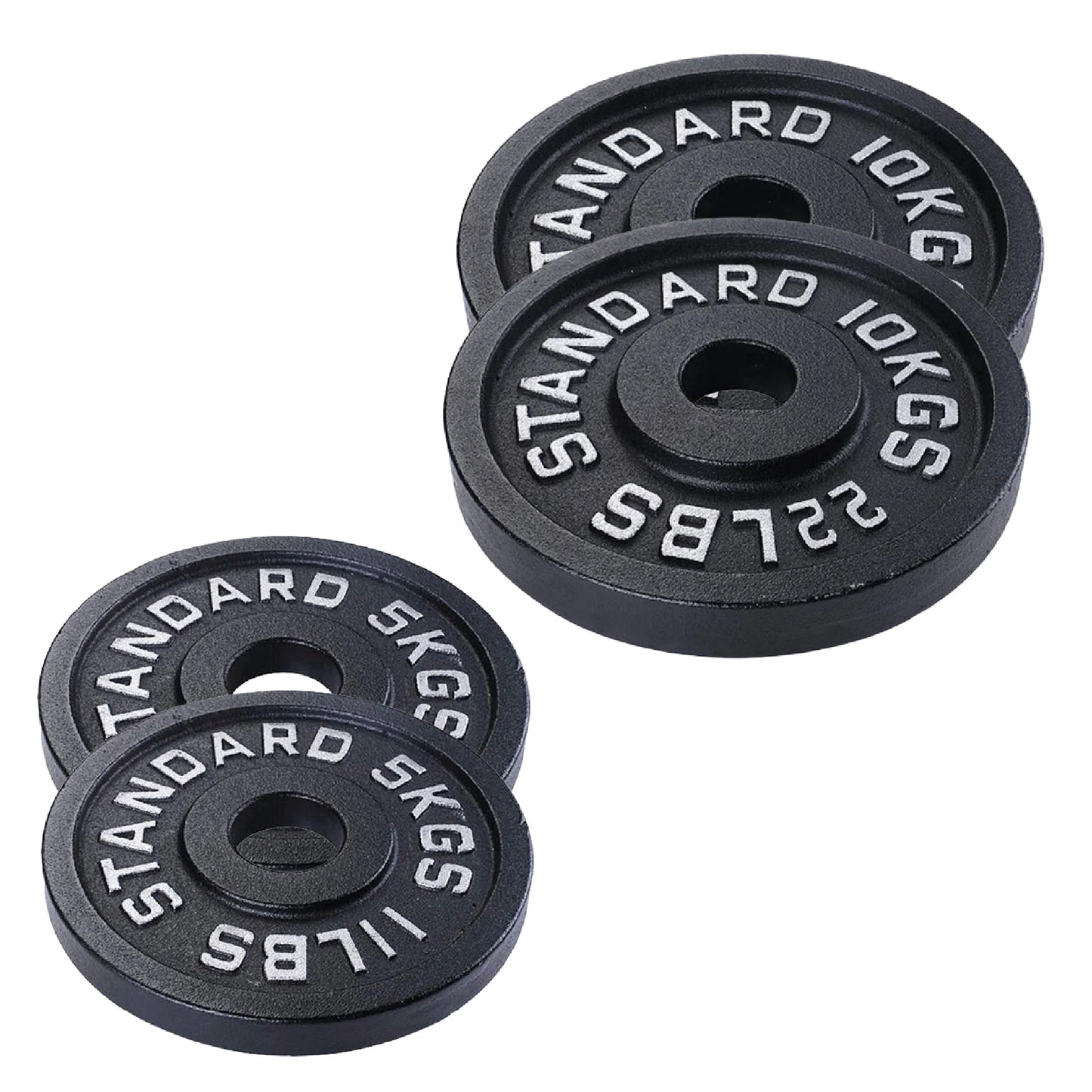Professional Cast Iron Weight Plates - Comprehensive Range for Strength Training - Available in Singles, Pairs & Complete Sets - Barbell & Dumbbell Compatible - Durable, Long-lasting Gym Performance