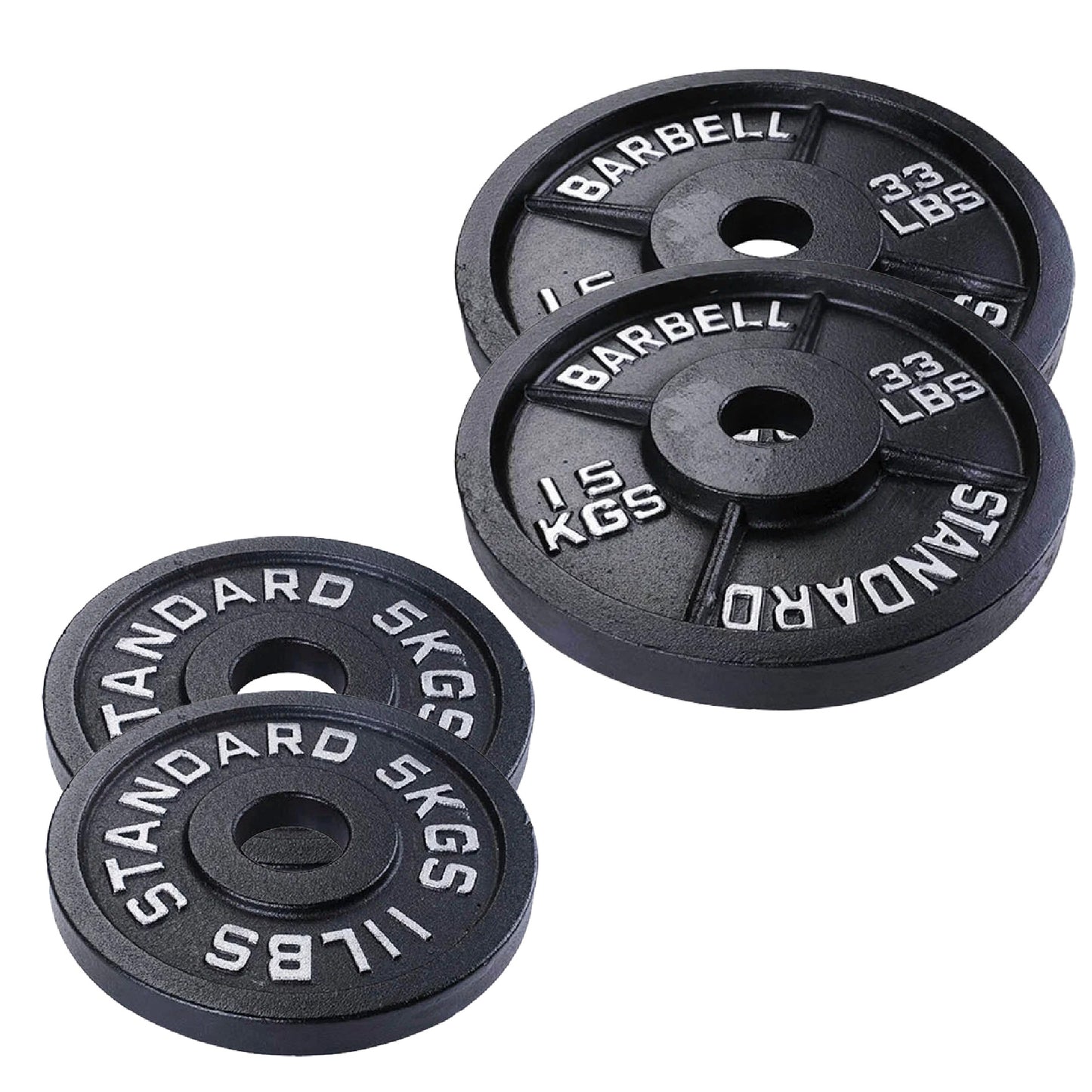 Professional Cast Iron Weight Plates - Comprehensive Range for Strength Training - Available in Singles, Pairs & Complete Sets - Barbell & Dumbbell Compatible - Durable, Long-lasting Gym Performance