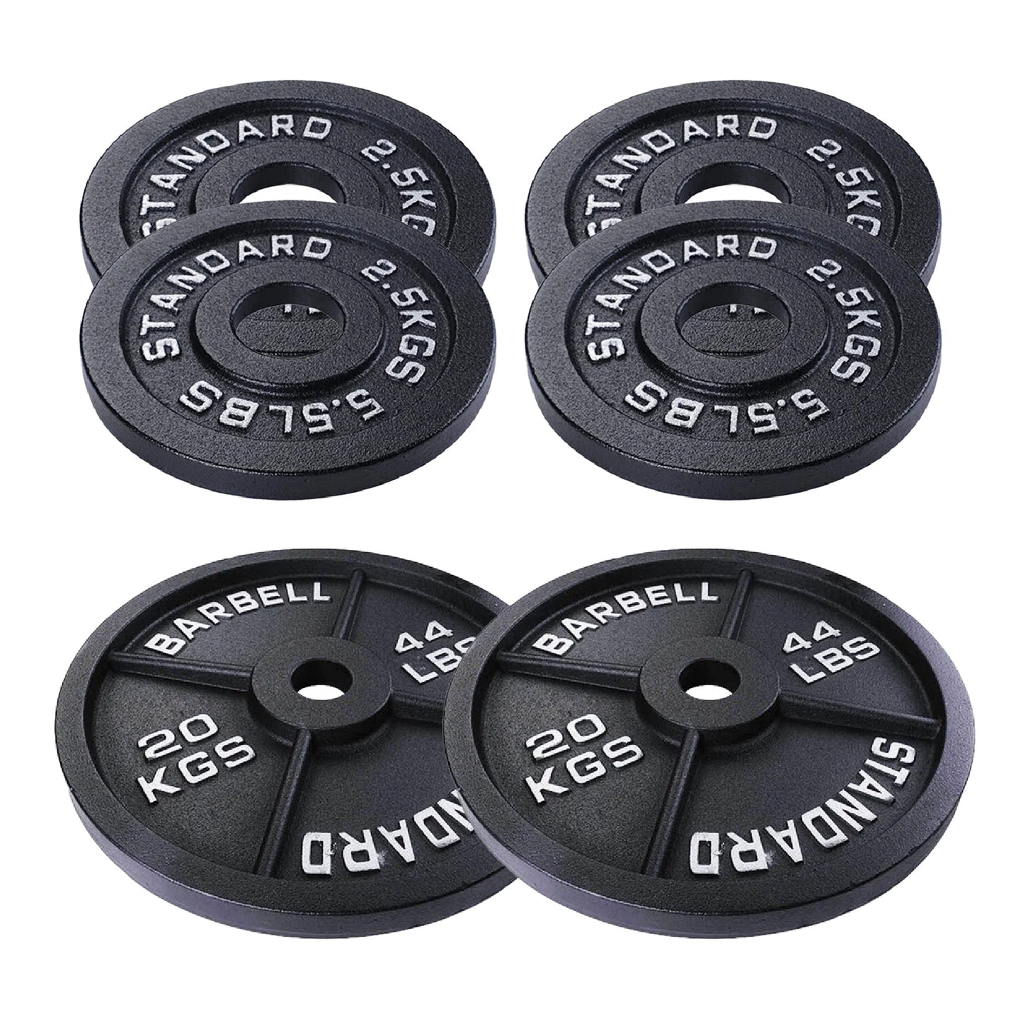 Professional Cast Iron Weight Plates - Comprehensive Range for Strength Training - Available in Singles, Pairs & Complete Sets - Barbell & Dumbbell Compatible - Durable, Long-lasting Gym Performance