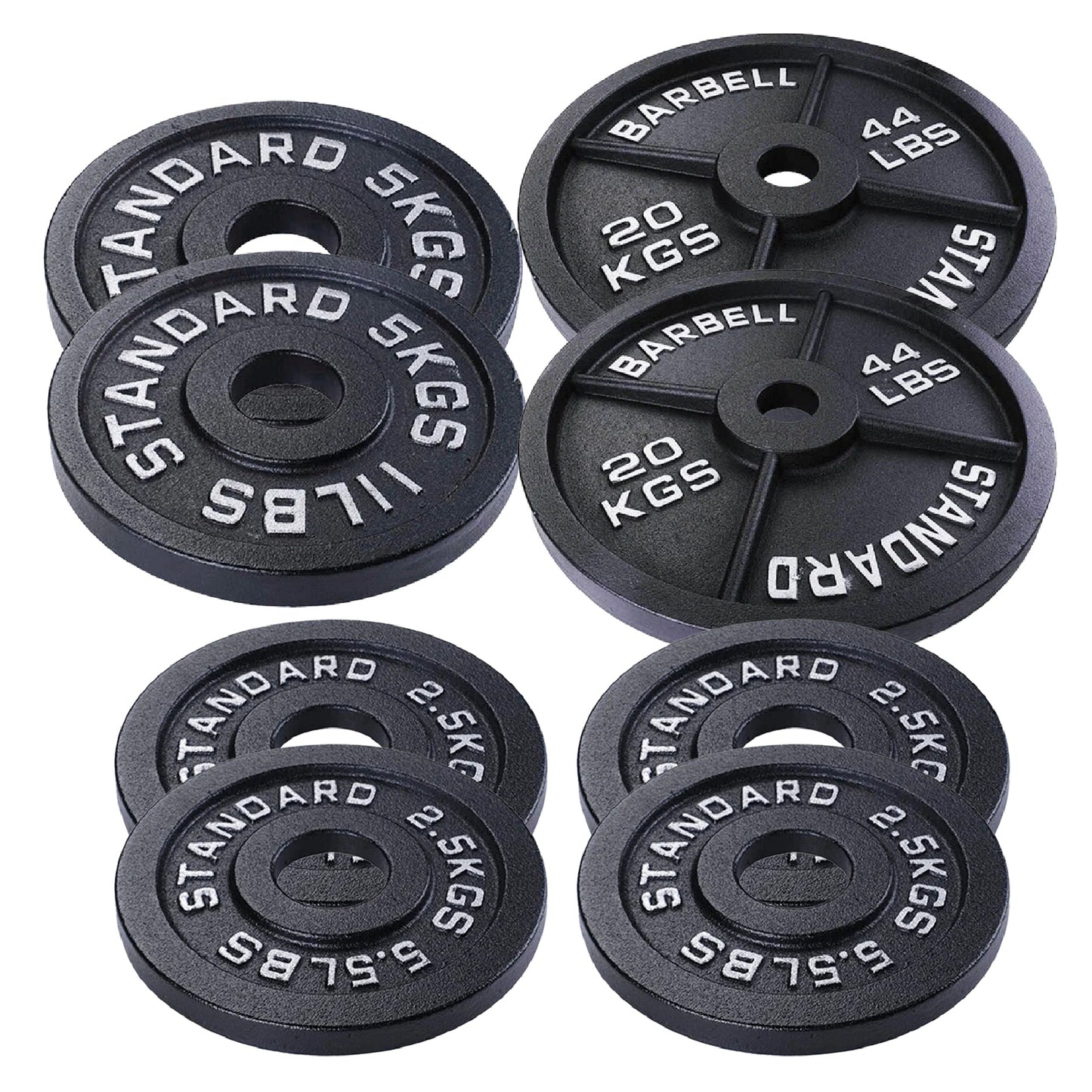 Professional Cast Iron Weight Plates - Comprehensive Range for Strength Training - Available in Singles, Pairs & Complete Sets - Barbell & Dumbbell Compatible - Durable, Long-lasting Gym Performance