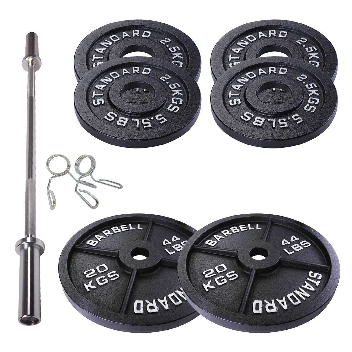 Professional Cast Iron Weight Plates - Comprehensive Range for Strength Training - Available in Singles, Pairs & Complete Sets - Barbell & Dumbbell Compatible - Durable, Long-lasting Gym Performance