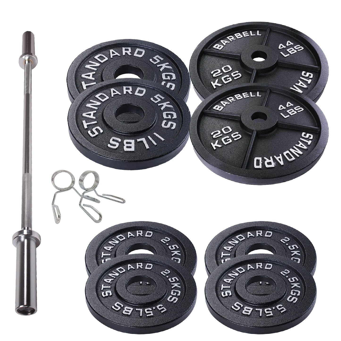 Professional Cast Iron Weight Plates - Comprehensive Range for Strength Training - Available in Singles, Pairs & Complete Sets - Barbell & Dumbbell Compatible - Durable, Long-lasting Gym Performance