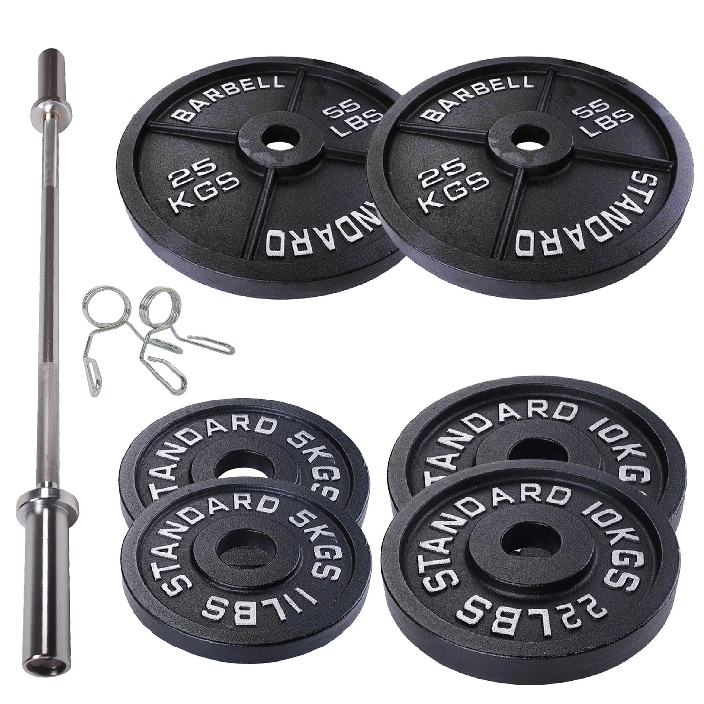 Professional Cast Iron Weight Plates - Comprehensive Range for Strength Training - Available in Singles, Pairs & Complete Sets - Barbell & Dumbbell Compatible - Durable, Long-lasting Gym Performance