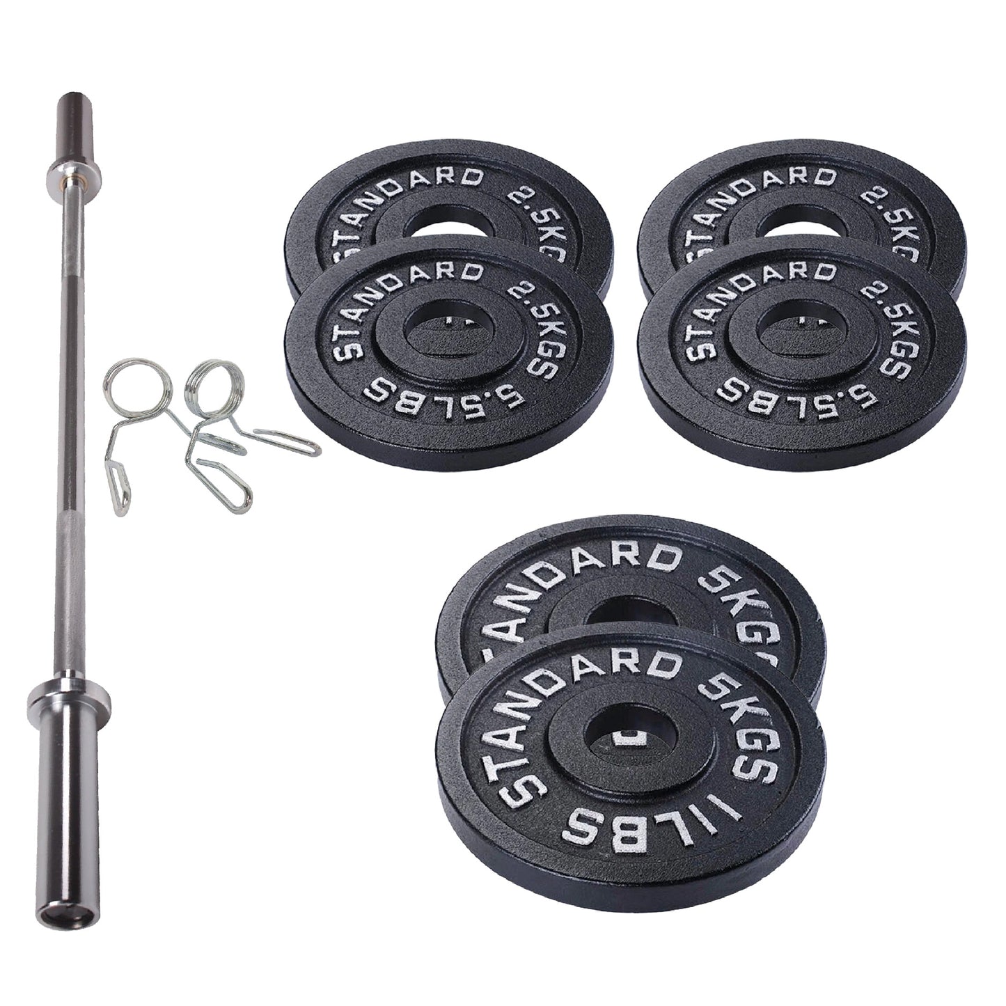 Professional Cast Iron Weight Plates - Comprehensive Range for Strength Training - Available in Singles, Pairs & Complete Sets - Barbell & Dumbbell Compatible - Durable, Long-lasting Gym Performance