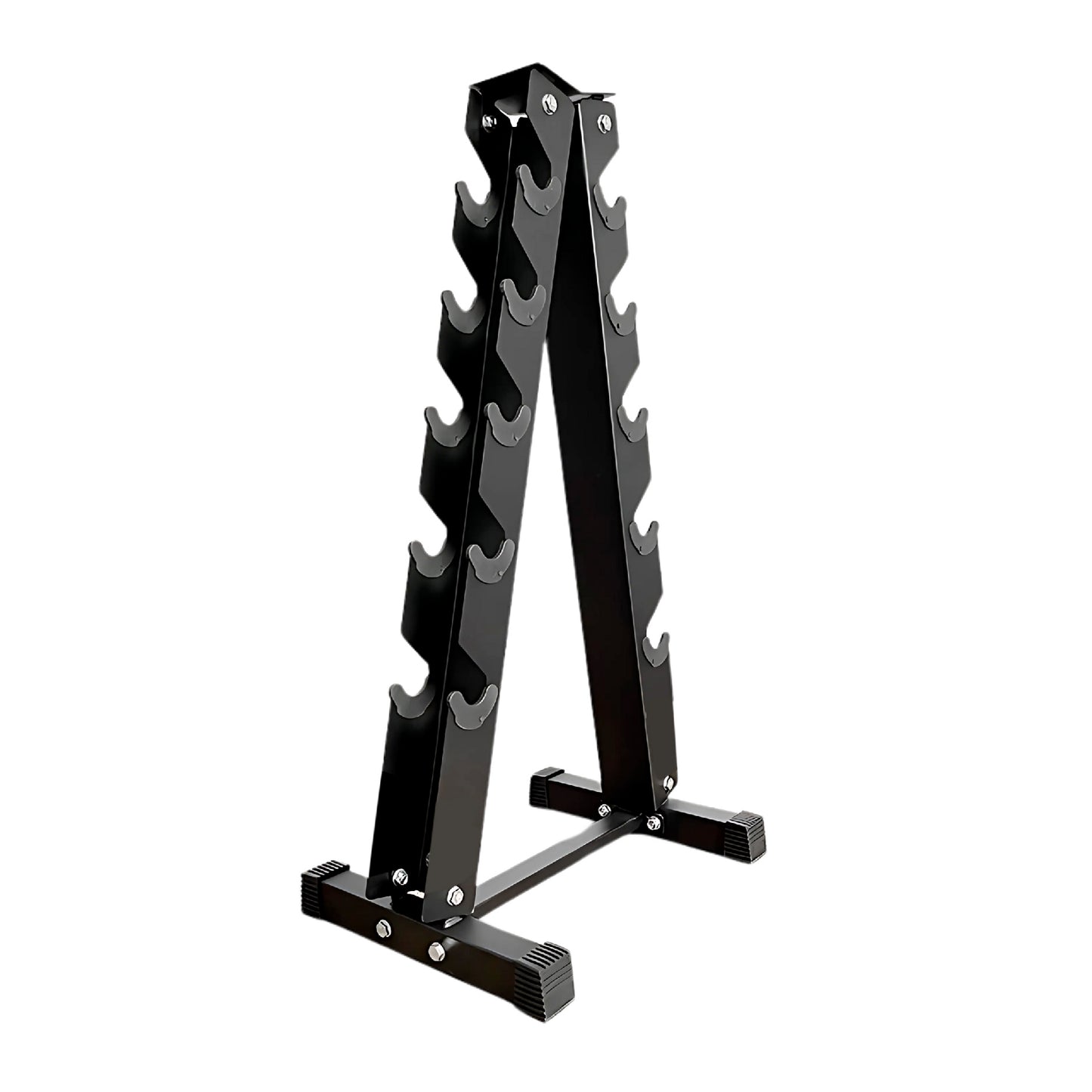 Round Hex Dumbbells with Anti-Roll Design - Premium Rubber-Coated Heads and Knurled Grip Handles - Available as Singles, Pairs or Complete Sets with Optional Storage Rack - Professional Gym Quality