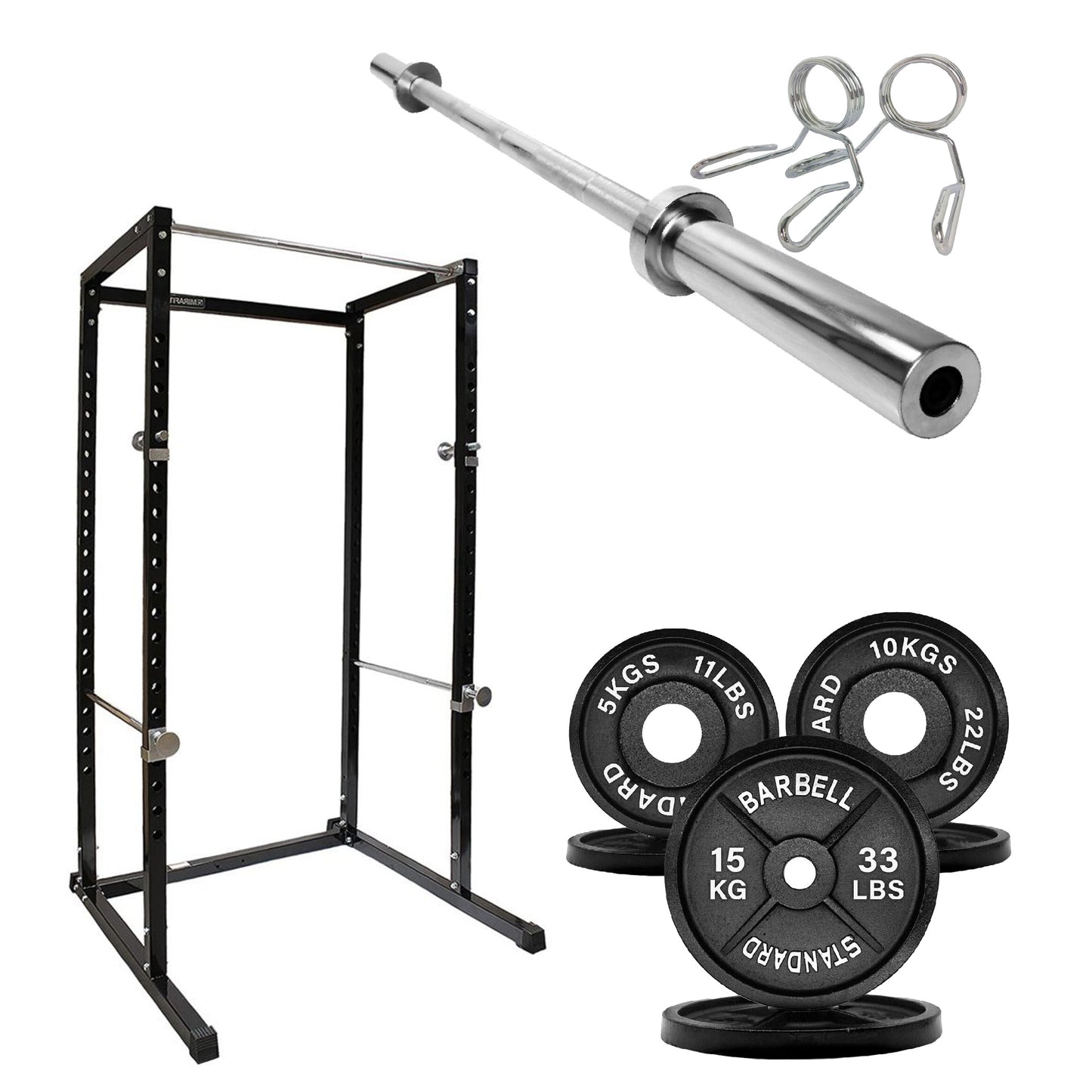 G100 Power Rack Heavy-Duty Adjustable Squat Cage - Professional Strength Training Station with Integrated Pull-Up Bar - Reinforced Steel Construction for Maximum Stability - Customizable Workout Setup