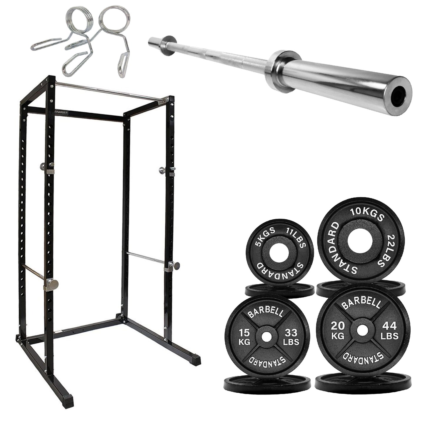 G100 Power Rack Heavy-Duty Adjustable Squat Cage - Professional Strength Training Station with Integrated Pull-Up Bar - Reinforced Steel Construction for Maximum Stability - Customizable Workout Setup